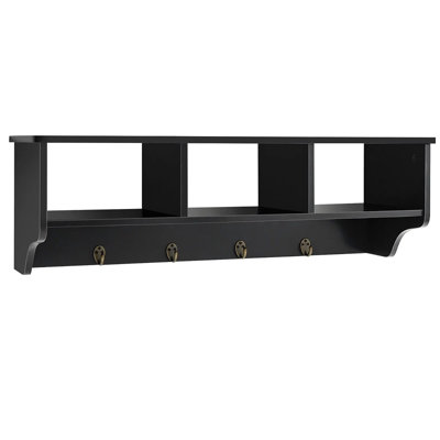 4 - Hook Wall Mounted Coat Rack
