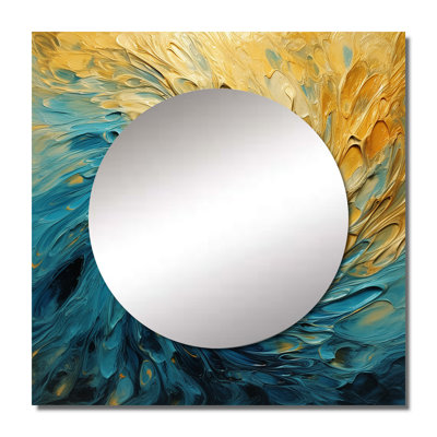 Kypten - Abstract Spirals Square Living Room Wall Mirror Art