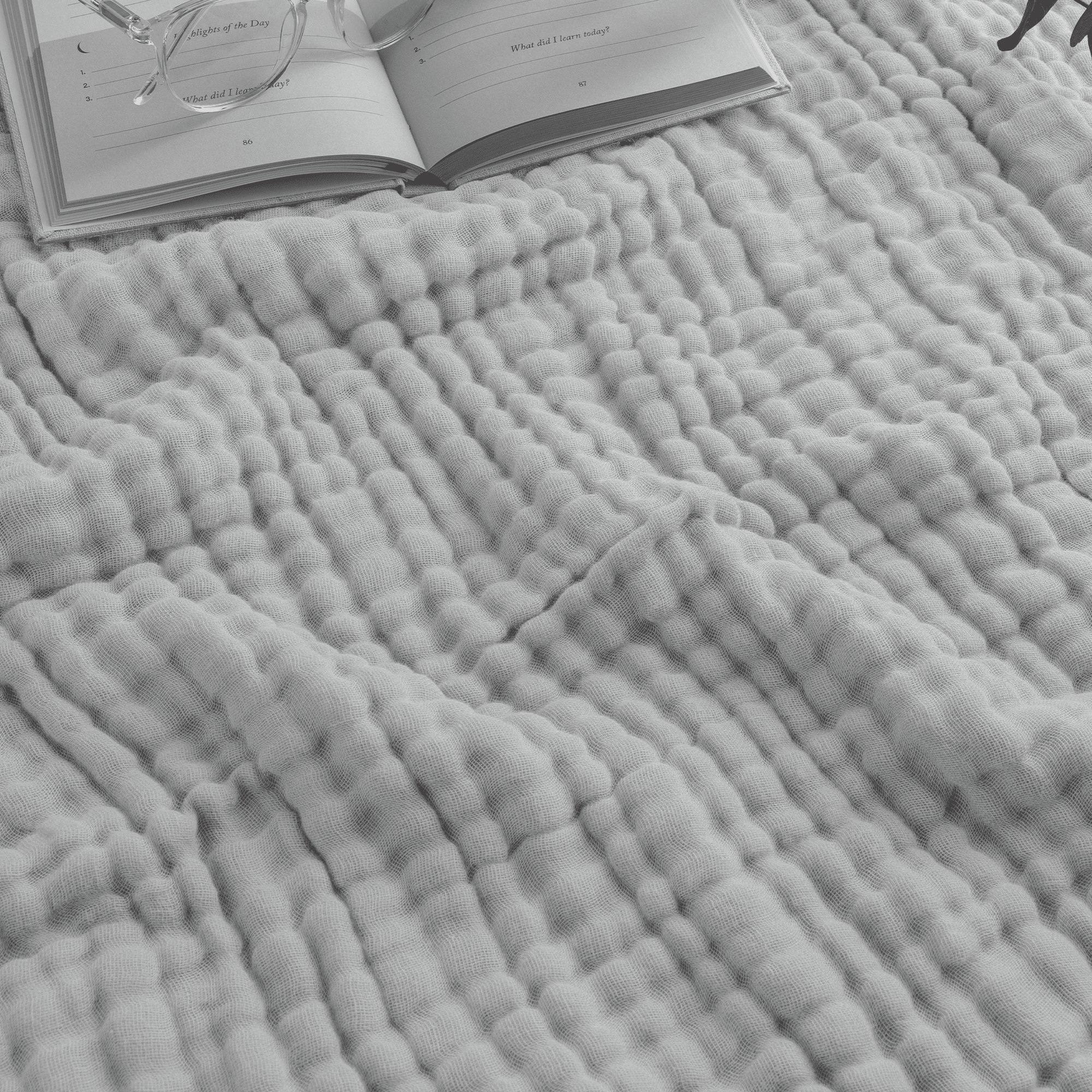 Karlina Muslin Blanket, Twin, Gray