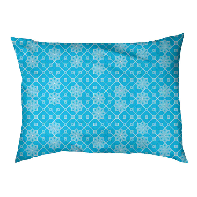 Coussin pour chien Byrge, Petit (l 29,5 po x P 19,5 po x H 9,5 po), Bleu / Blanc