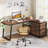 Shaped Computer Desk With 3 Drawers & Storage Shelves, Reversible Corner Desk for Home Office-1209322121-1250256046
