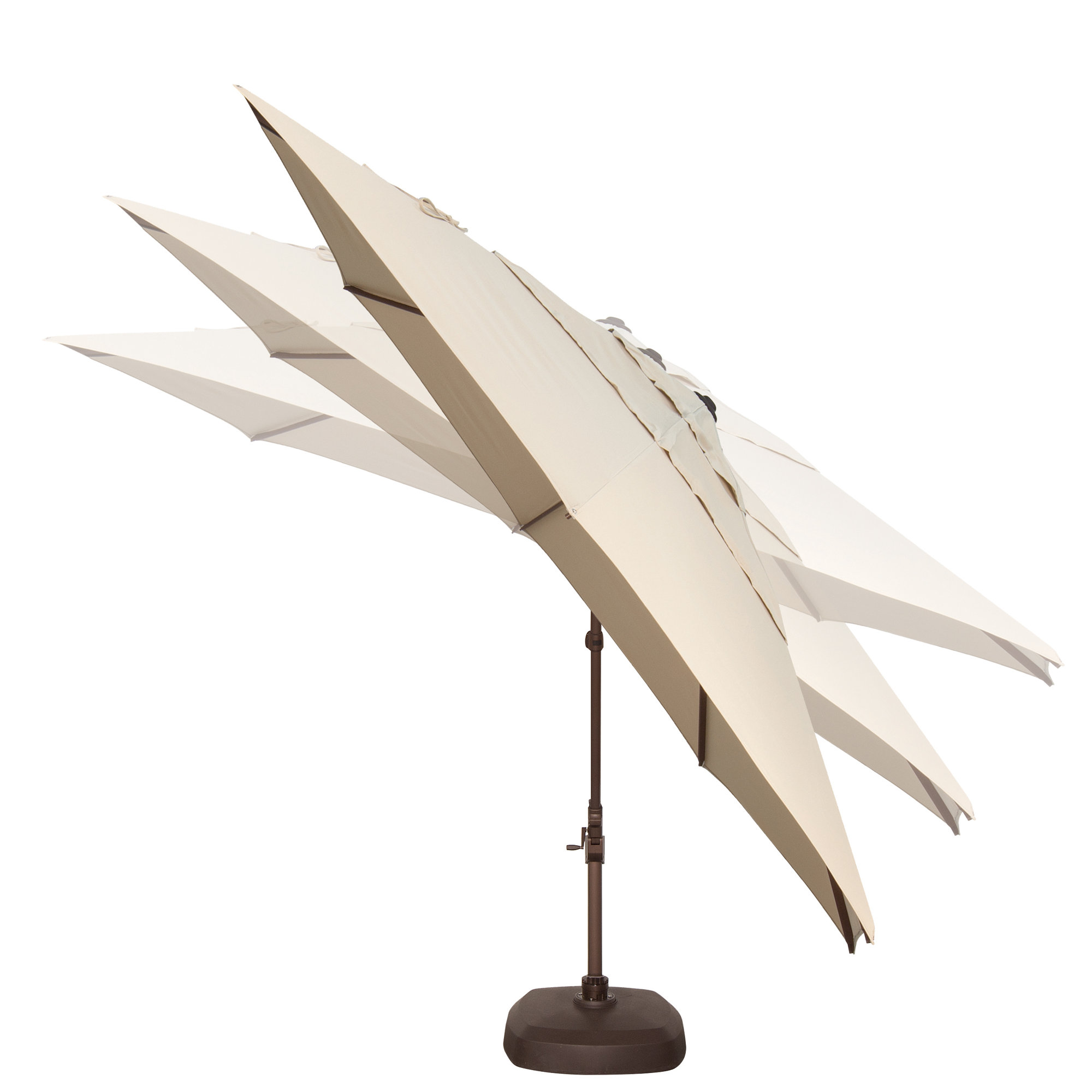 12.3' Cantilever Sunbrella® Umbrella, Bronze, Sunbrella/Granite