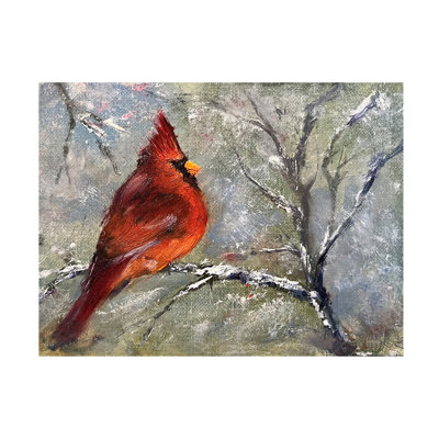 «Cardinal In Snow II» sur