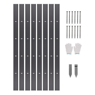 182.9 cm H x 10.2 cm W Lawn Edging Fencing with 8 Panel(s) Included