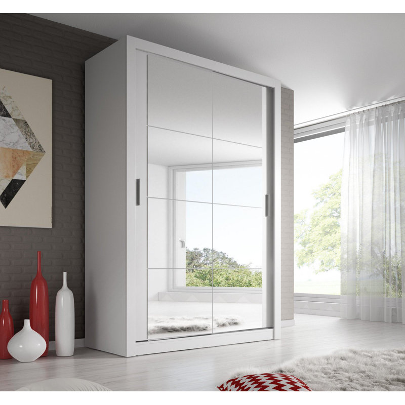 Hallum 2 Door Wardrobe, White