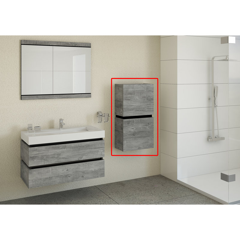 Flensburg Bathroom Cabinet, Evola Raw