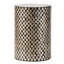 Table d'appoint cylindrique de jardin, noire et dorée, convenant aux thèmes côtiers, décor moderne de coquille dorée de 14 po x 20 po pour un décor transitionnel, 14 po x 14 po x 20 po