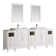 Ensemble de meuble-lavabo autoportant 84 po avec miroirs Cambridge - Robinets non inclus Cambridge