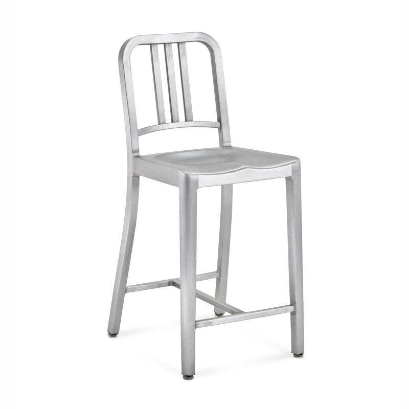 Bryson Counter Stool with Metal Frame, Aluminum