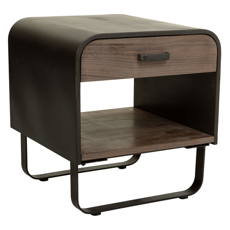 Nafissa 50cm W Manufactured Wood Bedside Table