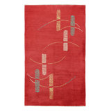 One-of-a-Kind 4’x6’5” Hand Knotted Area Rug