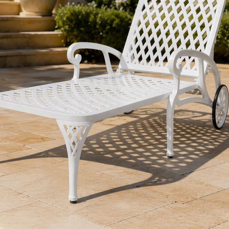 Méridienne en aluminium coulé 1Pcs blanc, Blanc
