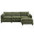 Corduroy 3-Seater L-Shaped Sectional Sofa With Movable Ottoman-1836416736