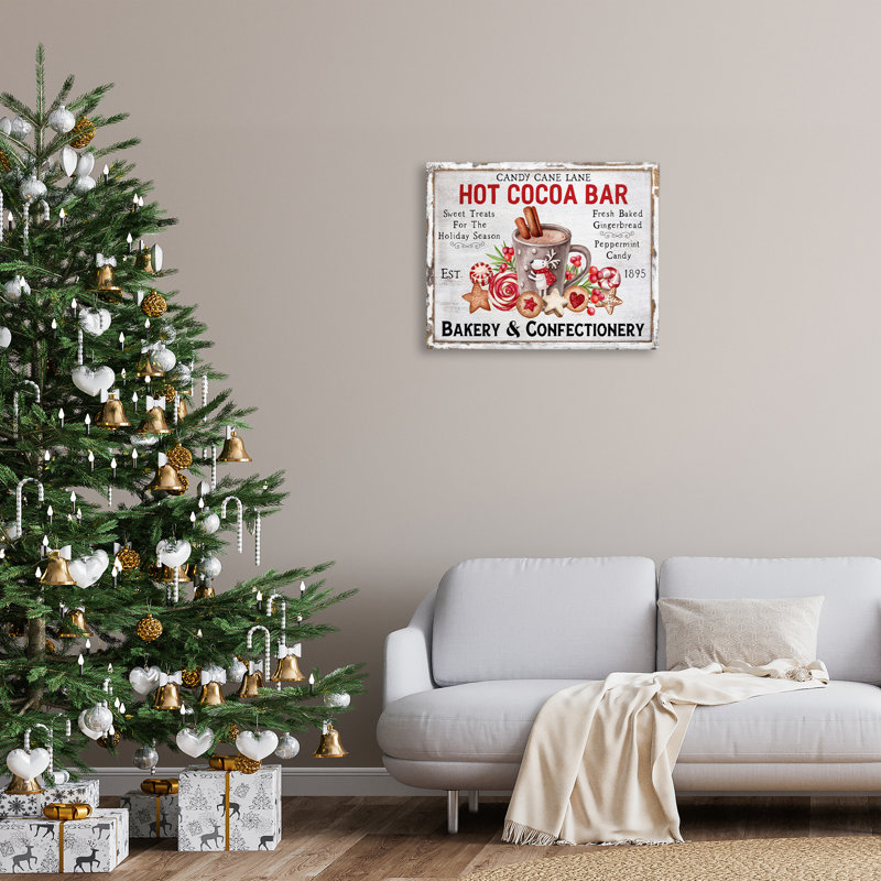 Art mural sur toile «Hot Cocoa Confectionery» par Creatif Belle, H 24 po x l 30 po