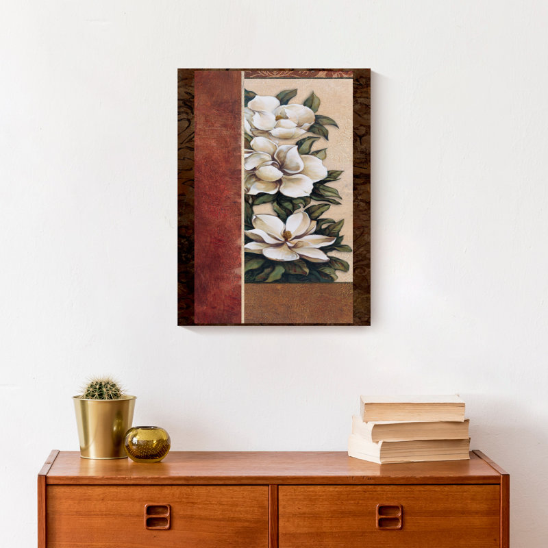 Panneau de magnolia sur toile, H 16 po x l 12 po x P 1,25 po