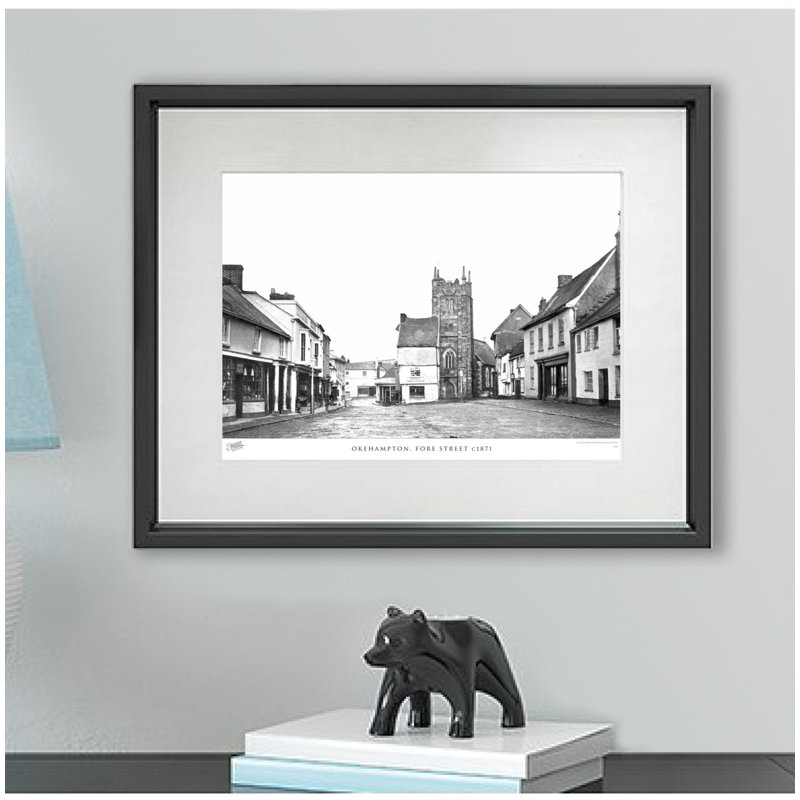 Okehampton, Fore Street C1871 by Francis Frith - Single Picture Frame Print, 40cm H x 50cm W x 2.3cm D