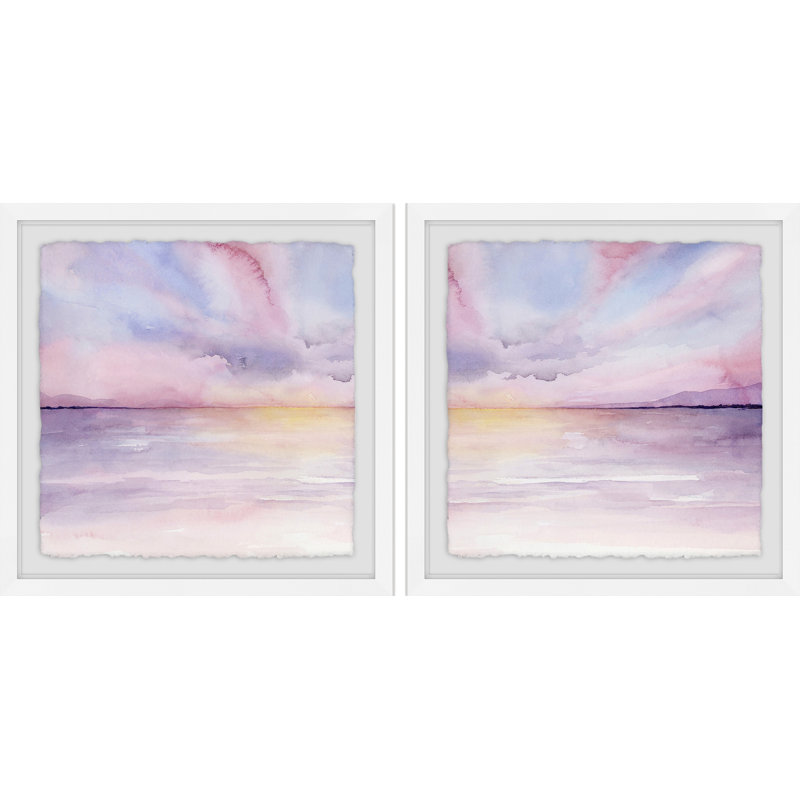 «Fishing Pier Diptych» - Ensemble de 2 cadres photo, H 12 po x l 12 po x P 1,5 po