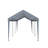 12' X 20' Heavy Duty Carport Canopy, Portable Garage For Boats & Vehicles. Galvanized Steel Frame, Fade Pe Cover, 2 Doors, 4 Vent Windows, Easy Assembly, Grey Heavy-duty With Strong Frame. Ventilated