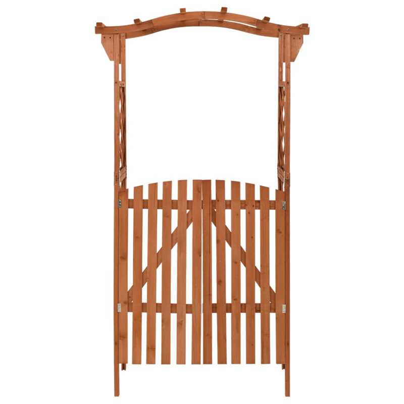 Natural Firwood and Pine Garden Pergola with Gate