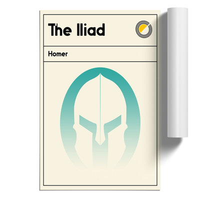 Book Cover the Iliad Homer - Frameless Print