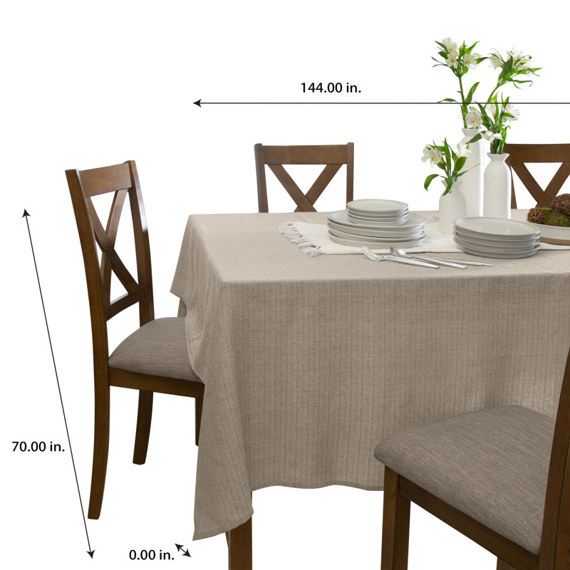 Toronda Rectangle Polyester Tablecloth, Linen