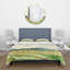 Ensemble de housse de couette en microfibre vert / jaune-66390618
