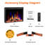 Ultra-Thin Silence Linear Electric Fireplace Inserts, & Freestanding Adjustable Heater Log Flame ,Adjustable Flame Colour & Speed, Remote Control 8H Timer-1796821345