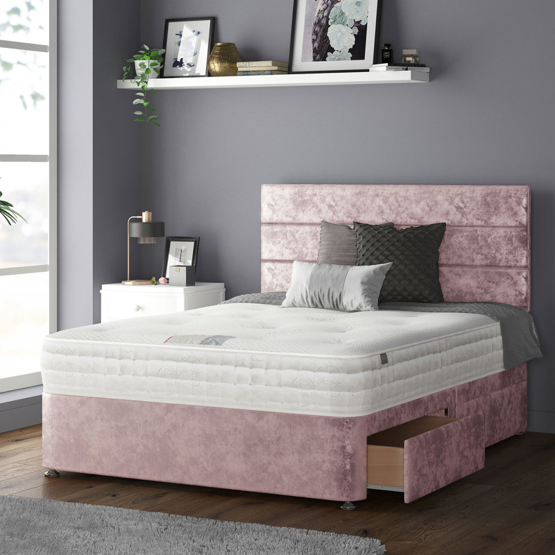 Brand Upholstered Headboard, Double (4'6), Pink