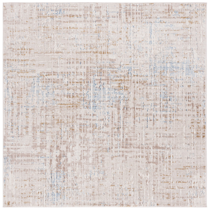 Onay Performance Abstract Rug, Square 6'7"