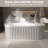 67'' x 29.5'' Solid Surface Matte White Freestanding Soaking Bathtub with Overflow and Pop-up Drain