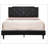Upholstered Bed Frame With Button Tufted Headboard