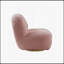 Chaise d'appoint en sherpa rose Yedaid avec pivot, rembourrage moelleux et structure en bois durable pour un confort moderne