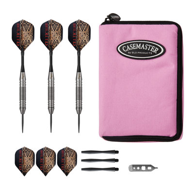 Viper Underground Celtic Blood Steel Tip Darts and Casemaster Select Pink Nylon Dart Case