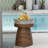 Patio Round Concrete Side Table-640694989