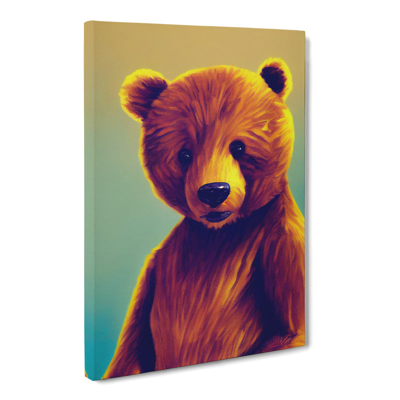 Teddy Bear Scandinavian - Wrapped Canvas, 50cm H x 35cm W x 3cm D