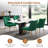 Velvet Upholstered Dining Chairs With Gold Pull Handle-66279434