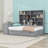 Full Wood Daybed With Three Drawers, Desk, Storage Shelves, Charging Station and Lights-1006418896