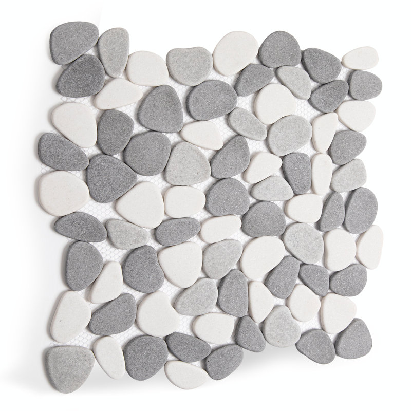 Interlocking Deck Tile, Grey Oval, 5 feuilles