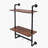 Industrial Pipe Shelf 3 Tier and 2 Tier Wall Mounted Shelves  36in Wood Display Shelves, and 3 additional hooks,Farmhouse Kitchen Bar Shelf, DIY Bookshelf Unit Hanging Wall Shelves for Bedroom...