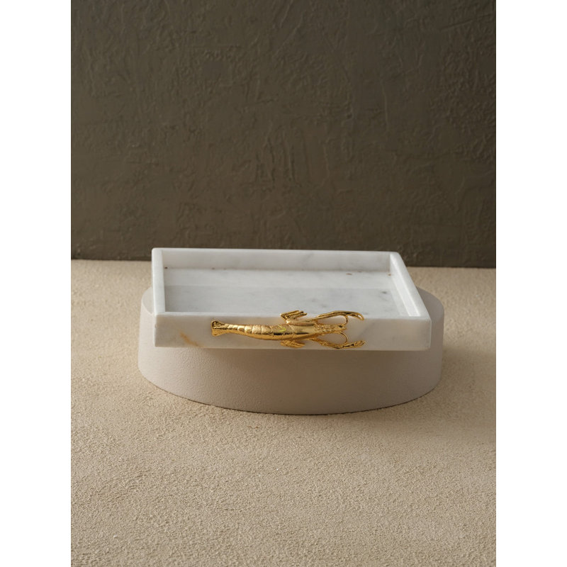 Crayfish-themed Square Marble Tray