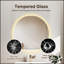 Miroir rond de salle de bain à DEL avec éclairage réglable, antibuée et fonction de gradation pour les salles de bain et les chambres modernes