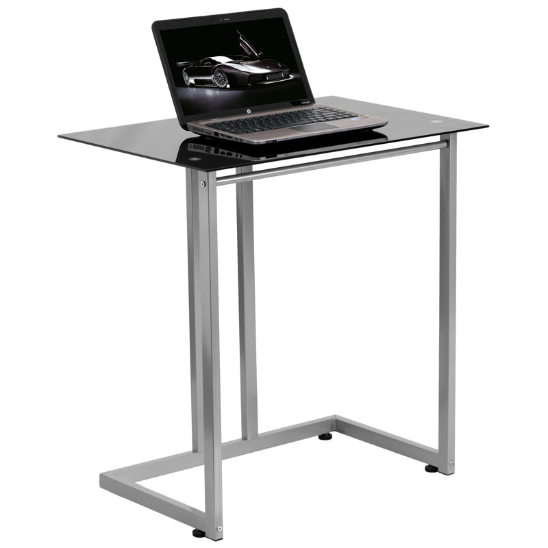 Tempered Glass Compact Sized Computer and Writing Desk