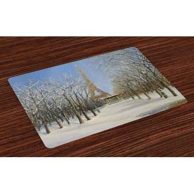 Ashrith Snowy Paris City View Placemat