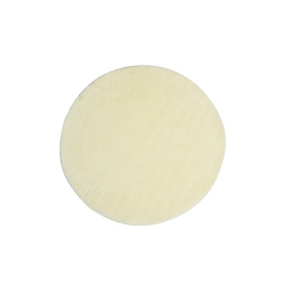 Tapis de bain antidérapant en acrylique, écru, 35,4 po de diamètre | 100% acrylique antibactérien, hauteur des poils de 0,7 à 1,2 po | Lavable à la machine à 86 ° F, durable et doux pour une baignade sécuritaire, idéal pour les salles de bain modernes