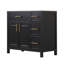 Meuble-lavabo de 36 po avec comptoir d'évier, armoire de meuble-lavabo avec deux portes et trois tiroirs, bois massif, planches en MDF, un paquet-354079574