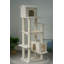 Arbre à chat beige multi-niveaux avec maison de chat unique, hamac, poteaux à griffer - tour de chat en peluche pour chats d'intérieur, idéal pour plusieurs chats de 64 po