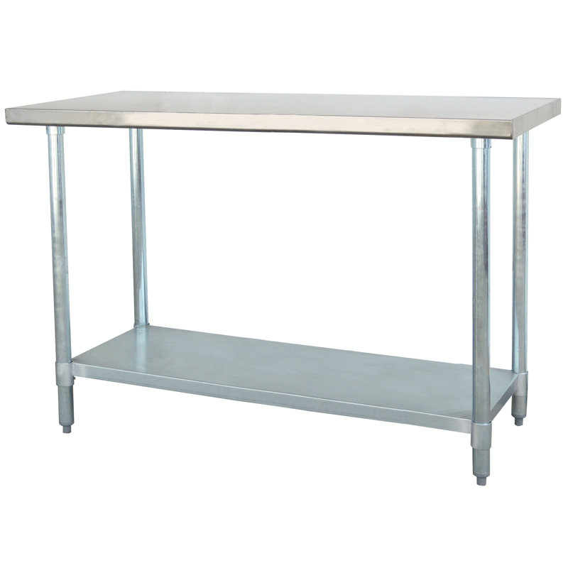 Steel Top Workbench, 35" H x 60" L x 24" W, Begie/Sliver