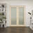 1-Lite Frosted Pocket Door Pine Solid Core Sliding Double Pocket Door For Bedroom With Hardware/Soft Close-98606589