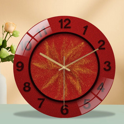 Horloge murale moderne en verre 12 po