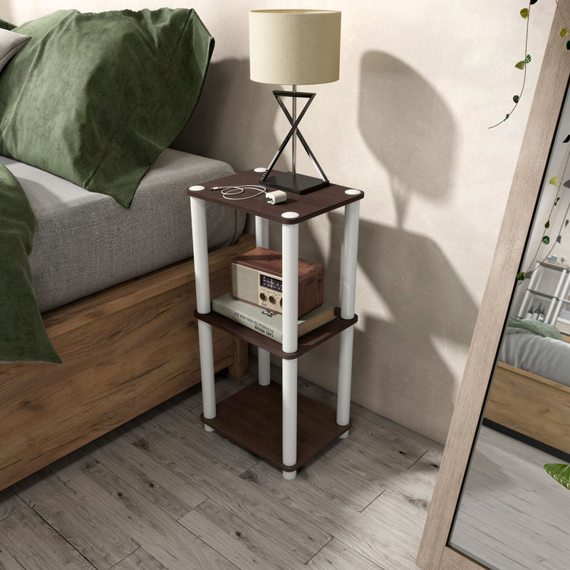 Terzenbach Narrow Storage Shelving, Espresso, (3 Shelves) 30.11"H x 14.86"W x 11.81"D